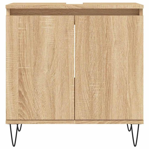 vidaXL Badkamerkast 58x33x60 cm bewerkt hout sonoma eikenkleurig