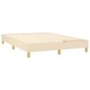 vidaXL Boxspring bed stof cr&egrave;mekleurig 140x200 cm