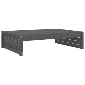 vidaXL Tuinvoetenbank 120x80 cm massief grenenhout grijs