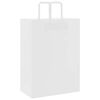 vidaXL Papieren zakken 50 st met hengsels 32x17x44 cm wit
