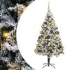 vidaXL Kunstkerstboom met 300 LED Wit 180 cm PVC en Staal en Kunststof