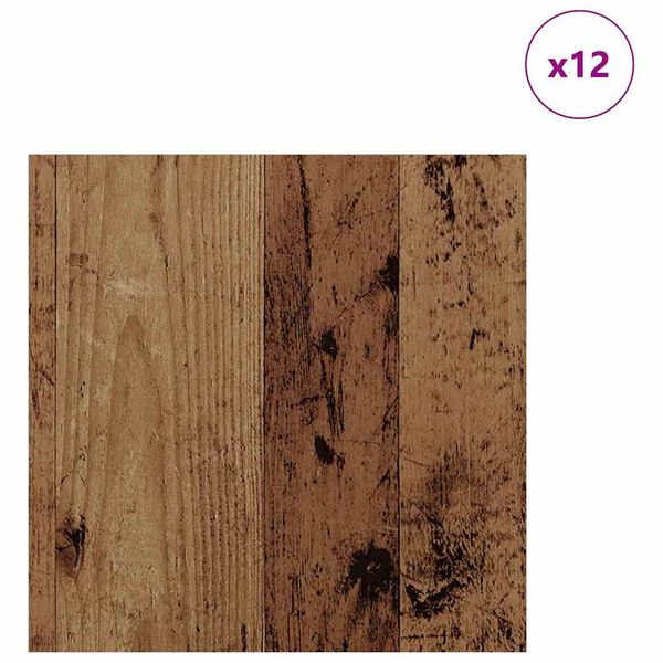 vidaXL Decorpanelen 12 pcs Oudhout 30 x 30 x 0,27 cm Bewerkt hout