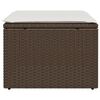 vidaXL Tuinkruk met kussen 55x55x37 cm poly rattan bruin