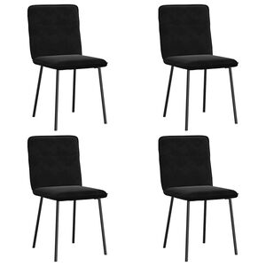 vidaXL Eetkamerstoelen 4 st fluweel zwart