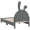 vidaXL Bedframe voor kinderen met hoofdbord Lichtgrijs 80 x 160 cm PU