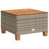 vidaXL Tuintafel 55x55x36 cm poly rattan en acaciahout grijs