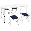 vidaXL Campingset inklapbaar en verstelbaar 120x60 cm aluminium