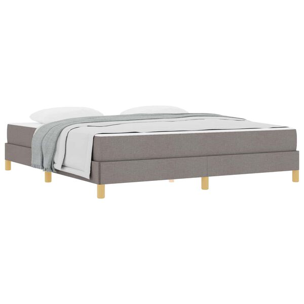vidaXL Boxspringbed met matras Taupe 180 x 200 cm Stof