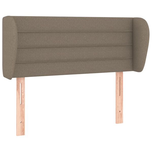 vidaXL Hoofdbord met randen 93x23x78/88 cm stof taupe