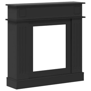 vidaXL Haardomlijsting Zwart 102 x 26 x 100 cm Bewerkt hout