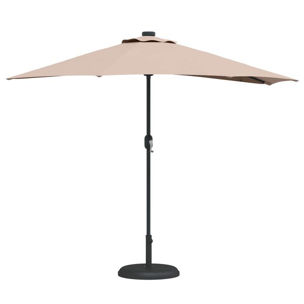 vidaXL Tuinparasol Taupe 294 x 150 x 224 cm Polyester en staal