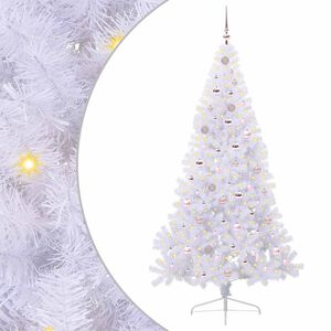 vidaXL Kunstkerstboom met 300 LED Wit 210 cm PVC en staal