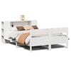 vidaXL Bed met boekenkast zonder matras grenenhout wit 140x190 cm