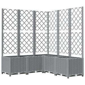 vidaXL Plantenbak Lichtgrijs 120 x 120 x 136 cm