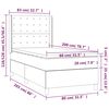 vidaXL Boxspring met matras fluweel roze 80x200 cm