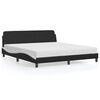 vidaXL Bedframe Dover zwart en wit 180x200 cm kunstleer