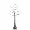 vidaXL Besneeuwde led-kerstboom Bruin 22 x 22 x 120 cm Kunststof