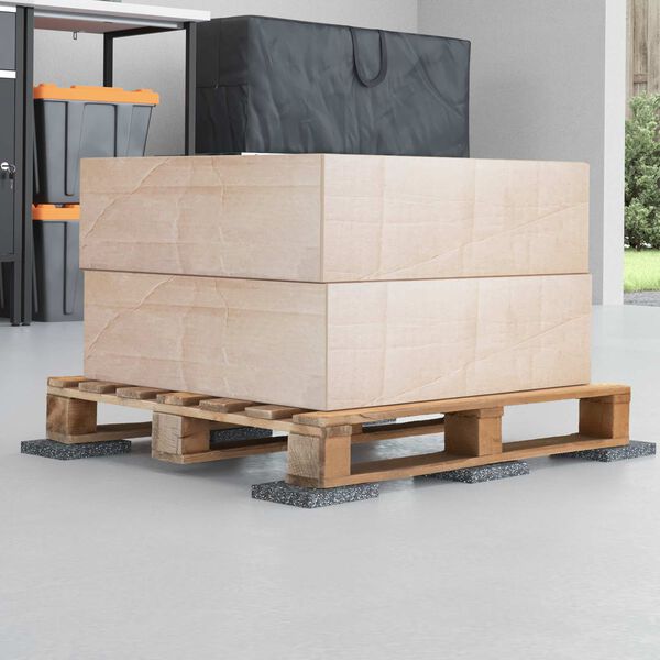 vidaXL Rubberen Roller Zwart Rubber