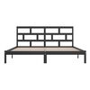 vidaXL Bedframe massief grenenhout zwart 200x200 cm
