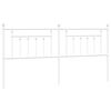 vidaXL Hoofdbord 200 cm metaal wit