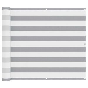 vidaXL Balkon Scherm Lichtgrijs en wit. 90 x 400 cm