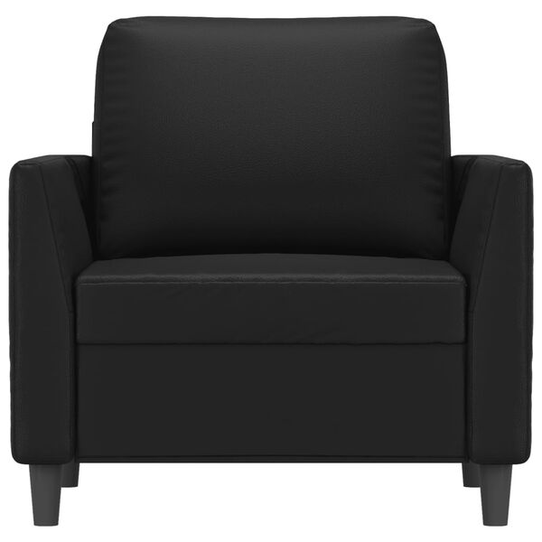 vidaXL Fauteuil 60 cm kunstleer zwart