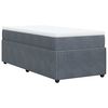 vidaXL Boxspring met matras fluweel donkergrijs 90x190 cm