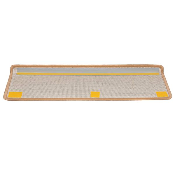 vidaXL Trapmatten 20 st 65x21x4 cm beige rechthoekige rand