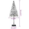 vidaXL Kerstboom met 150 LED met standaard Wit 150 cm PE en staal