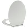 vidaXL Toiletbril soft-close ovaal wit
