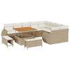 vidaXL Tuinbankenset 12 st Beige poly rattan