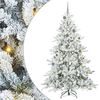 vidaXL Kunstmatige Inklapbare Kerstboom Wit 210 cm PVC en staal