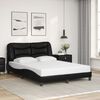 vidaXL Bedframe met LED zonder matras "Hvar" zwart 140x190 cm