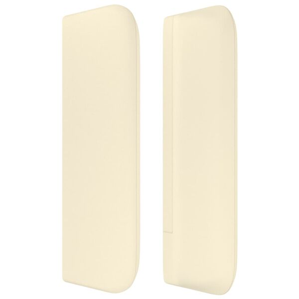 vidaXL Hoofdbord met randen 83x16x78/88 cm kunstleer cr&egrave;mekleurig