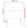 vidaXL Hoofdbord lichtgrijs 80x5x118/128 cm stof