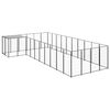 vidaXL Hondenkennel 13,31 m&sup2; staal zwart
