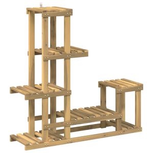 vidaXL Plantenstandaard Wit 93,5 x 25 x 91,5 cm Massief Acaciahout