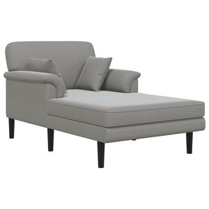 vidaXL Chaise longue Lichtgrijs fluweel