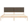 vidaXL Bedframe met Gevoerd Hoofdgedeelte Taupe 180 x 200 cm