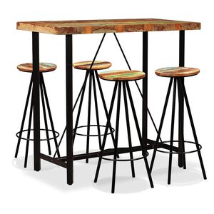 vidaXL Barset massief gerecycled hout 5-delig