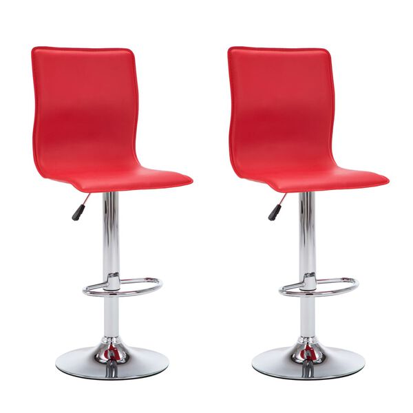 vidaXL Barstoelen 2 st kunstleer rood