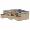 vidaXL Tuin Sofa Set 9 st Beige Poly riet