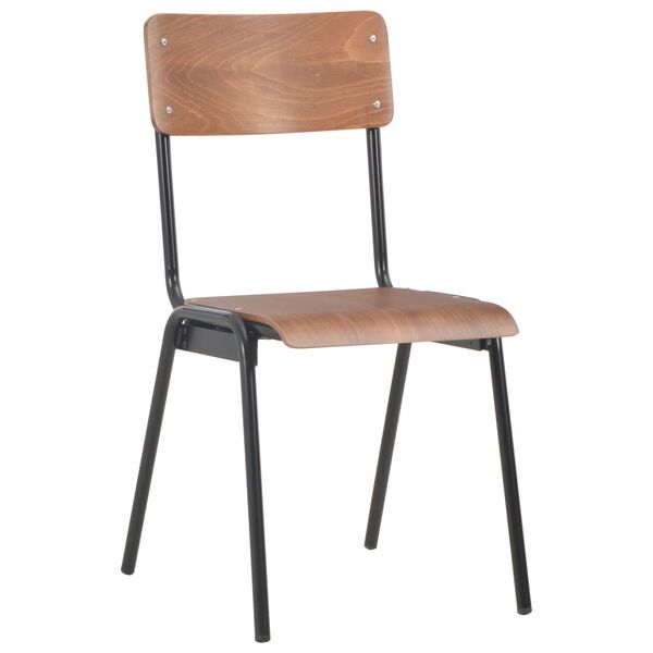 vidaXL Eetkamerstoelen 6 st multiplex bruin
