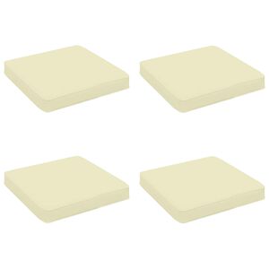 vidaXL 4-Piece Zitkussens VUGHT 4 st 100% Polyester Cr&egrave;mekleurig