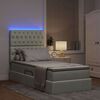vidaXL Opbergbed met LED met matras Lichtgrijs 100 x 200 cm Fluweel
