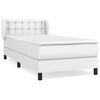 vidaXL Boxspring met matras kunstleer wit 100x200 cm
