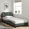 vidaXL Bedframe met LED zonder matras "Hvar" 90x190 cm stof donkergrijs