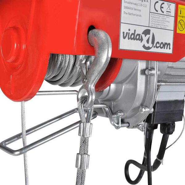 vidaXL Elektrische lier 500 W 100/200 kg