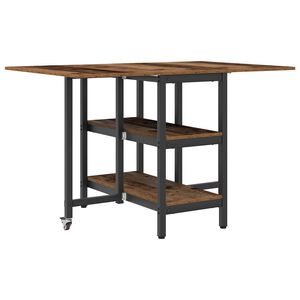 vidaXL Eettafel 122 x 80 x 76,5 cm Bewerkt hout Oud hout Rechthoekig