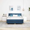 vidaXL Boxspring bed met matras met hoofdeinde Blauw 140 x 190 cm Stof